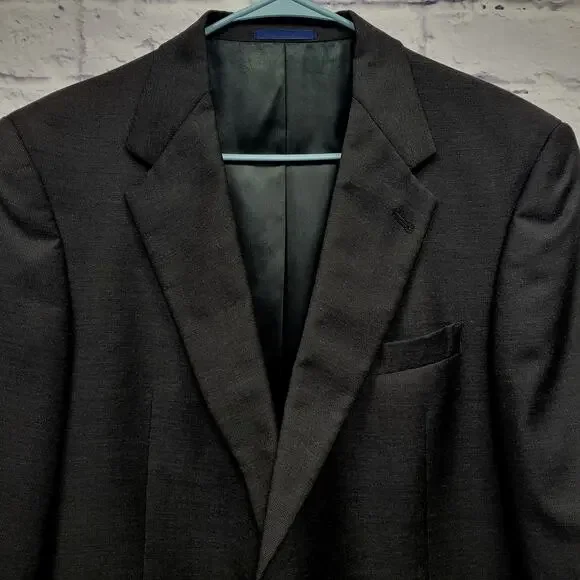 Daniel Cremieux Loro Piana Blazer Sz 41R Black Sport Coat Jacket Formal Business